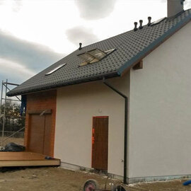 Realizacja budowy domu szkieletowego w Lędzinach koło Tych