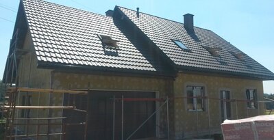 Izolacja z prasowanej wełny bazaltowej na domu szkieletowym Bielsko-Biała