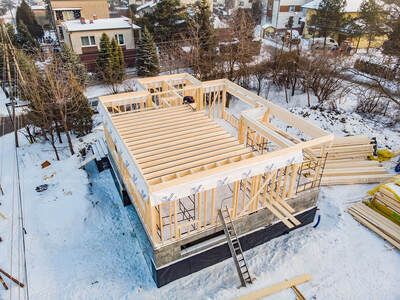 Budowa konstrukcji domu szkieletowego w Mikołowie