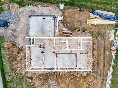 Budowa konstrukcji domu w technologii szkieletowej w Czechowicach-Dziedzicach