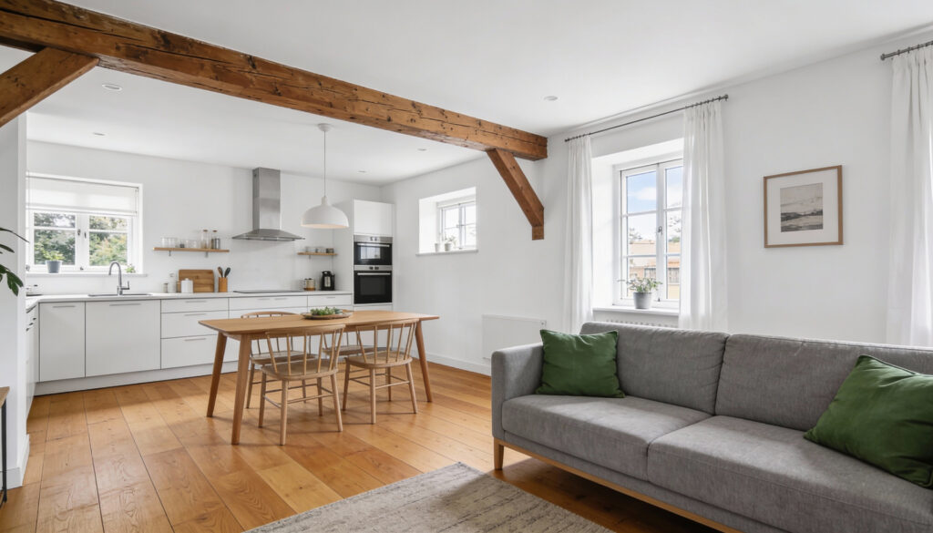 Jak urządzić wnętrze domu szkieletowego, by wykorzystać zalety technologii