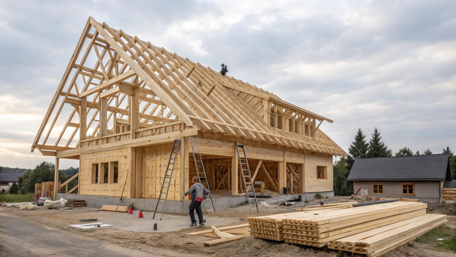 Konstrukcja dachu w domu szkieletowym – wiązary, więźba, stropodach