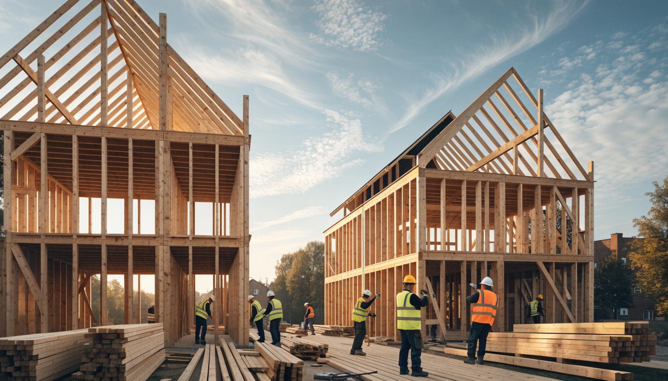 Deweloperskie bliźniaki i szeregówki w szkielecie