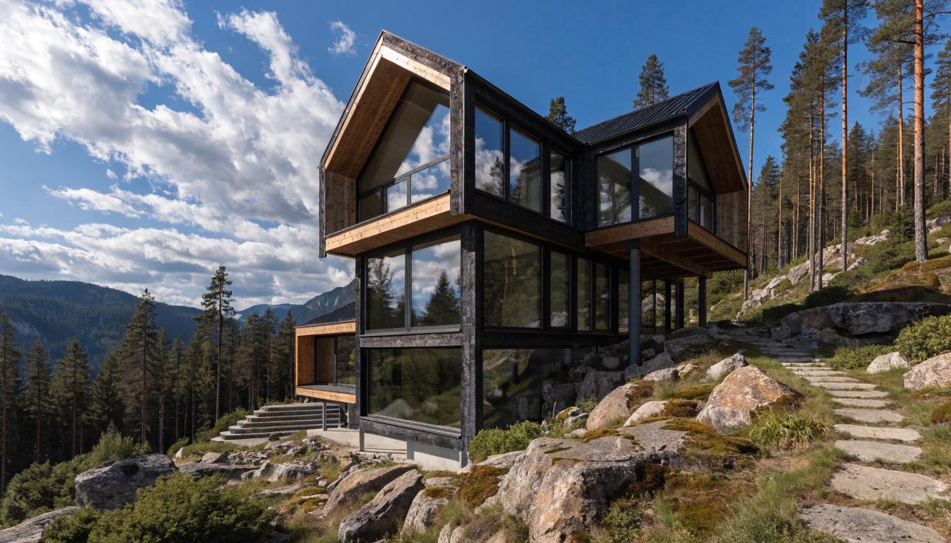 Dom szkieletowy na pochyłej działce i w górach