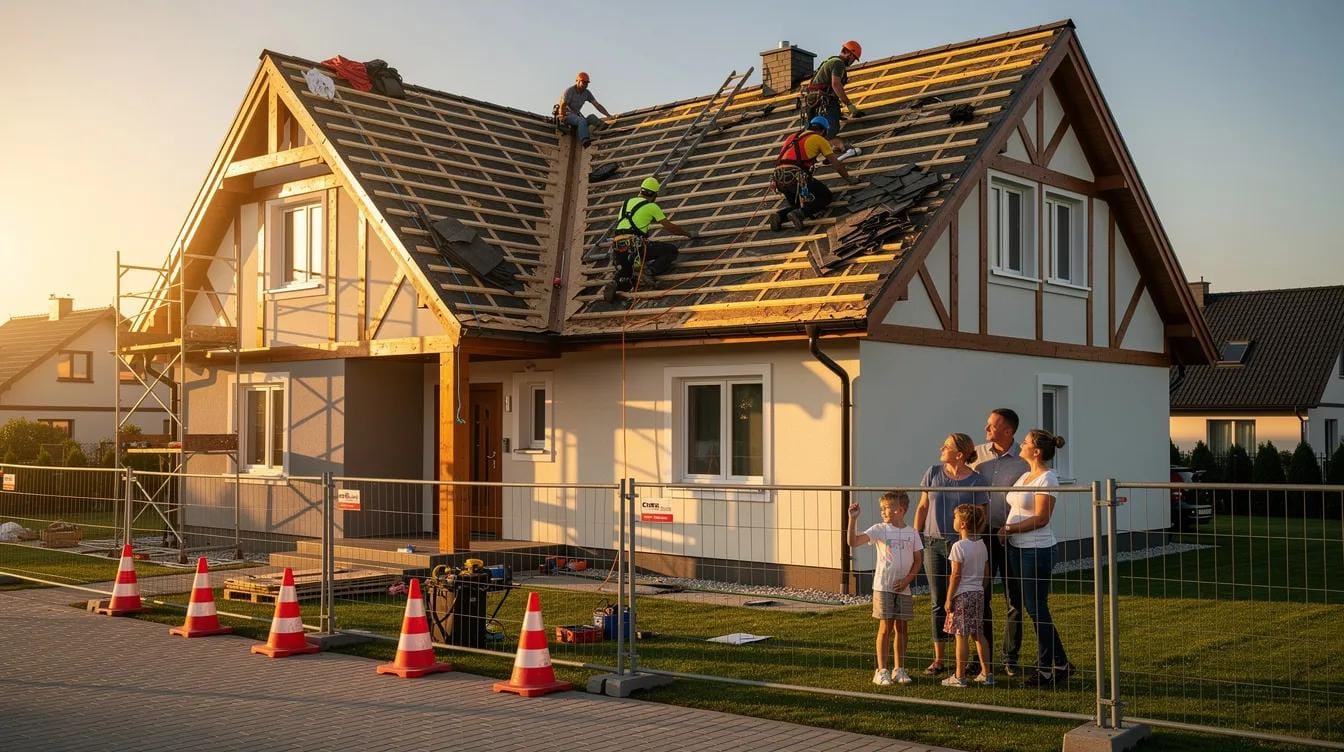 Wymiana pokrycia dachowego w starym kanadyjczyku